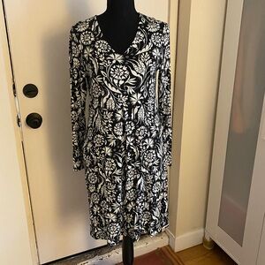 Gudrun Sjoden Black and White Floral Dress